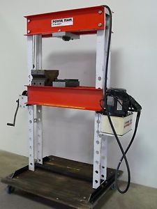 Power team 25-ton electric hydraulic h-frame shop press w/ pe172 10000 psi pump for sale