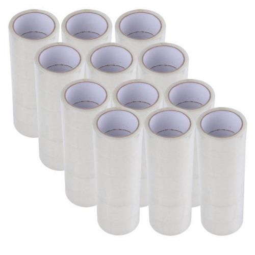 72 rolls carton sealing tape 1.77 mil 2&#034; x 55 yards clear 970 for sale
