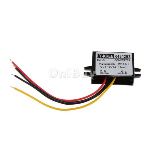 Waterproof dc 58v step down to 12v 24w 2a buck converter car power regulator for sale