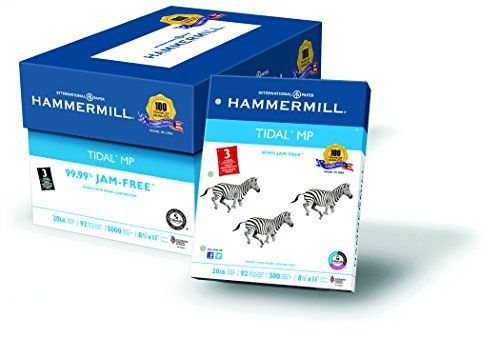 Hammermill Tidal, 20lb, 8 1/2&#034; x 11&#034;, 3 Hole Punch, 92 Bright, 5000 Sheets/10