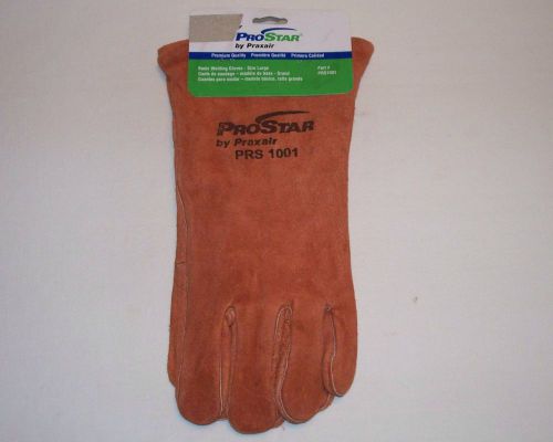 NEW Praxair 14” Pro Star PRS1001 Welding Gloves Split Cowhide Leather Sz L Large
