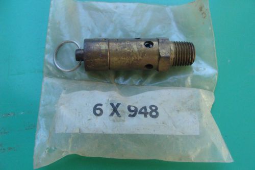 125 psi air compressor safety relief pop off valve solid brass 1/4&#034; male npt for sale