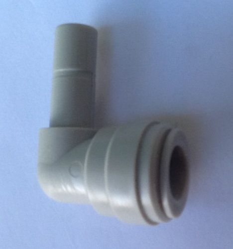 POM Fitting Stem 3/8&#034; to Tube 3/8 OD 90 Deg Acetal Water Air Gas Liquids Fuel-FD