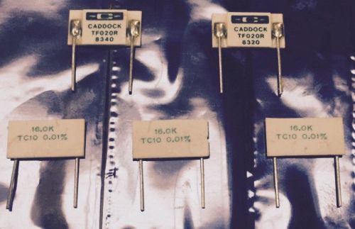 Lot of 5 caddock 16k 0.01% low tc ultra-precision film resistors new old stock for sale