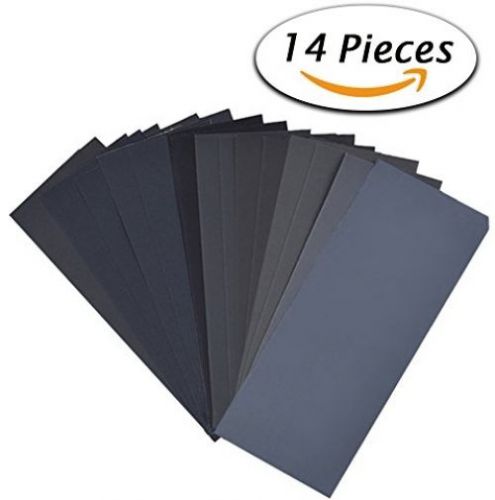 14pcs wet dry sandpaper 120 to 3000 grit assortment 9 3.6 inches abrasive paper for sale