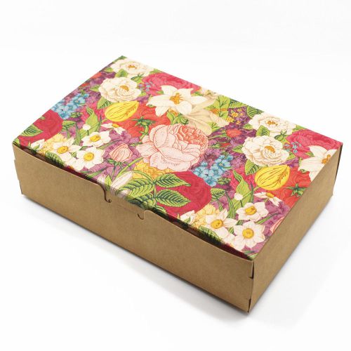 Beautiful Flower Kraft Paper Gift Box for Gift Wedding Party Favor Box