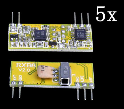 5pcs RXB8 433Mhz Superheterodyne Wireless Receiver Module for Arduino/AVR