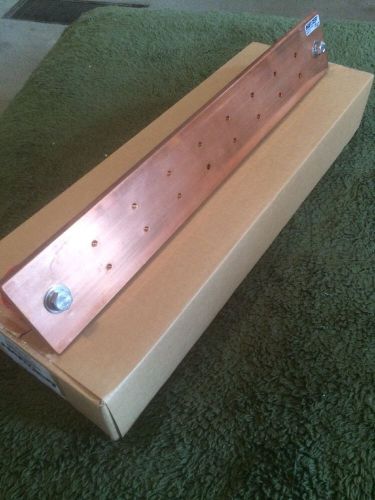 Copper ground bar 3/8&#034;x3&#034;x20&#034;  16 hole  with insulators for sale