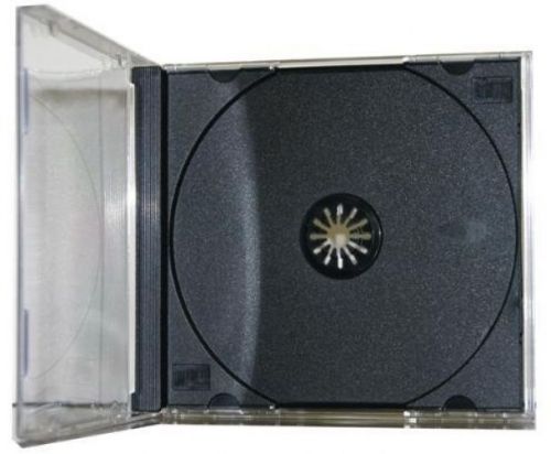 100 Pack Premium Standard Single Black CD Jewel Cases
