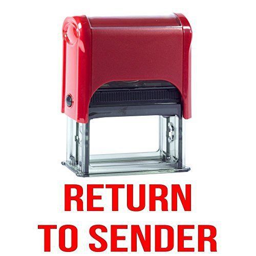 Pacific Stamp and Sign RETURN TO SENDER Classic Self Inking Rubber Stamp (Red