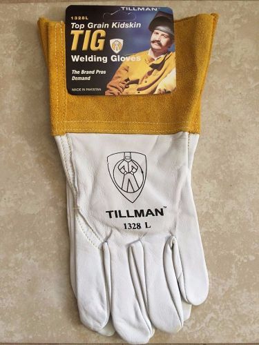 Tillman top grain kidskin tig welding gloves 1328l size large for sale