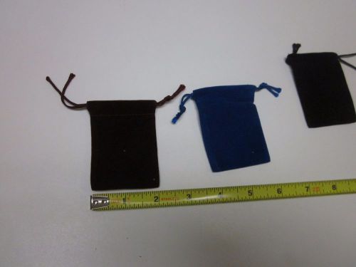 lot of 3 Packing VELVET Jewelry Drawstring Gift Bag Storage POUCHES --3 COLORS