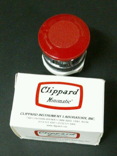 Clippard Minimatic PL-L3M-R Automatic Push/Turn Mushroom Button, Red