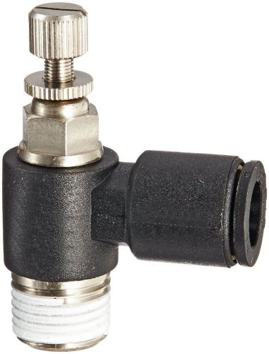 Air Angle Flow Control Valve Tube OD 1/8X NPT 1/4 Pneumatic Push In Fitting