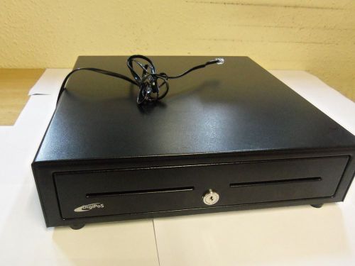 Digipos solenoid ec-410 black cash drawer with rj11 connector with 2 keys for sale