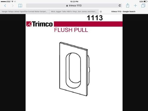 Trimco Flush Pull #1113 1-3/8&#034;x3-3/16&#034; Dark Bronze 613