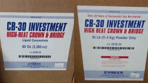 CB-30 Nobilium Investment High Heat Crown &amp; Bridge Liquid and Powder