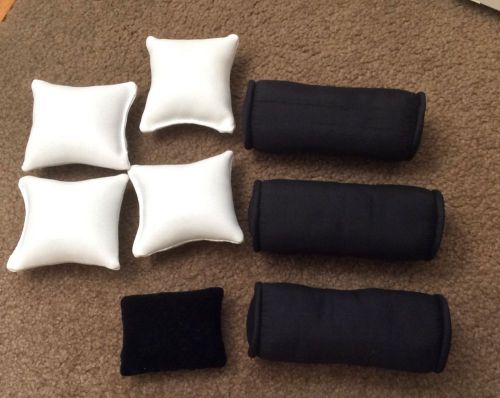 lot of 9 pc jewelry case display pillows and rolls