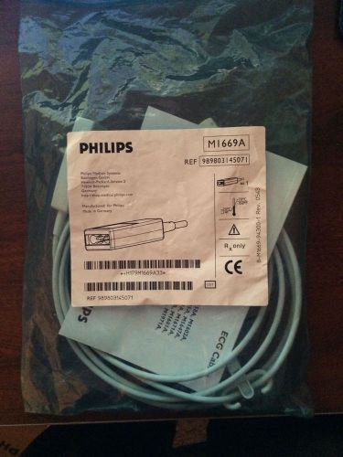 Philips M1669A ECG Trunk Cable 12 Pin to 3 Lead Single Pin