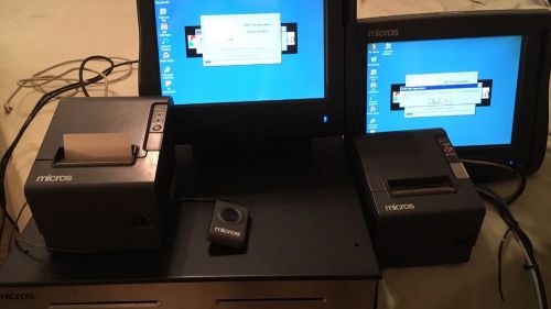 Micros POS System (2 Screen, 2 Printer, Cash Box, And Finger Reader)