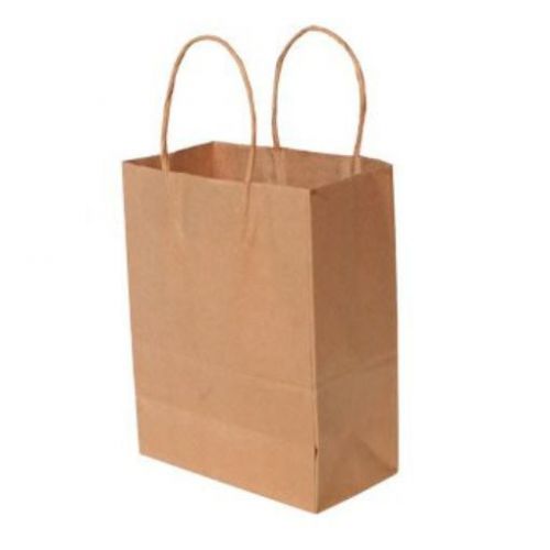 Medium Kraft Bags 10.5 x 8 x 4.25 gusset, Set of 12 Natural / Brown