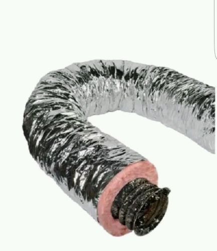 4-in x 12-Ft Insulated Flexible Round R6 Flex Duct Tube Heating/AC Vent Venting