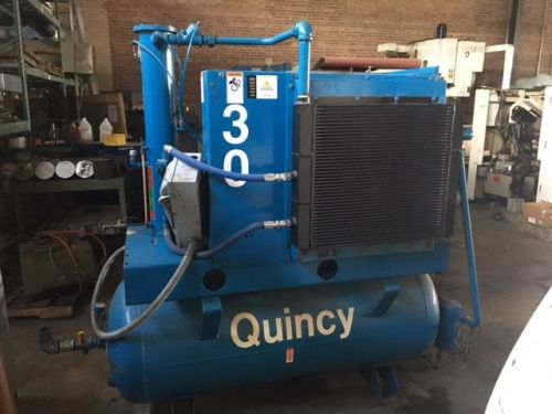 30HP QUINCY QST-30 ROTARY SCREW TANK MOUNTED AIR COMPRESSOR