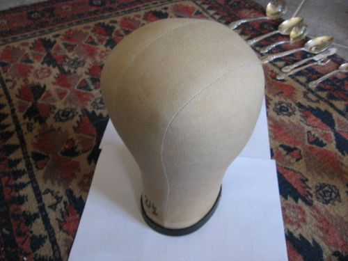 Vintage millinery cloth mannequin head blocks hat wig stand maker form for sale