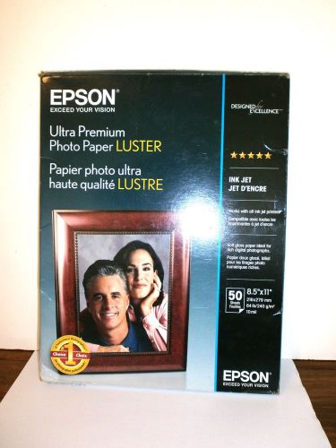 Epson Ultra Premium Photo Paper Luster 8.5 x 11 for Ink Jet  33 sheets  #S041405