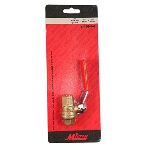 Milton Industries Inc. S-1094-4 Ball Valve, 1/4-Inch by 1/4-Inch FNPT