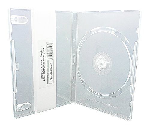 (10) CheckOutStore® PREMIUM Standard Single 1-Disc DVD Cases 14mm (Clear)