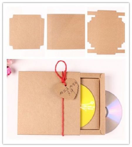5PCS Heart tag Kraft Paper CD Optical disc Bag/DVD Bags/DIY Multifunction Card