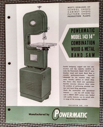 Powermatic Model 143 - 14&#034; Band Saw