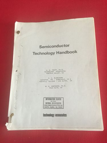 VINTAGE SEMICONDUCTOR TECHNOLOGY HANDBOOK 1980