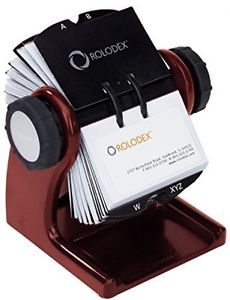Rolodex Wood Tones Collection Open Rotary Business Card File, 400-Card,