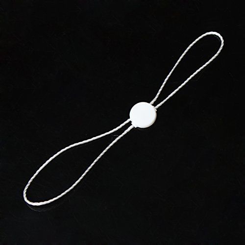 Pepperlonely brand 200pc white hang tag nylon string snap lock pin loop faste... for sale