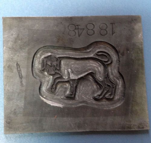 Vintage Letterpress Printer Plate Dog