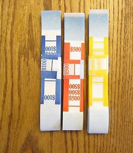 900 SELF SEALING CURRENCY STRAPS  MONEY BILL BANDS STRAP PMC COMPANY BRAND