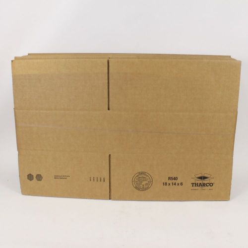 25 New Cardboard Boxes 18x14x6 Shipping Mailing Moving Box Tharco Single Wall