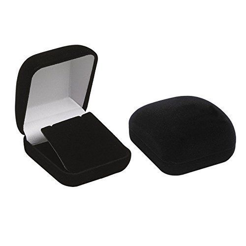 12 Black Flocked Earring Gift Boxes Jewelry Box
