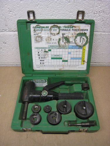 Greenlee 7906SB Quick Draw 90 1/2&#034;-2&#034; Right Angle Hydraulic Punch Driver Kit