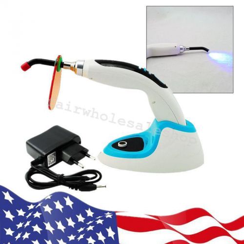 Wireless Cordless LED Dental Curing Light Lamp 5W 1400MW Teeth Whitening-Blue