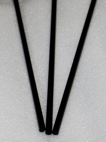 5 PCS 1/4” DIAMETER 16” INCH LONG BLACK ACRYLIC PLEXIGLASS LUCITE PLASTIC ROD