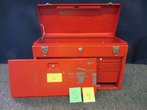 STACK ON TOOL BOX RED MILITARY KIT ARTILLERY DRAWER METAL CHEST TRAY USED