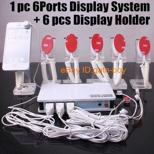6ports Alarm System For Cell Phone Security Display Host Mobile Master stand A36