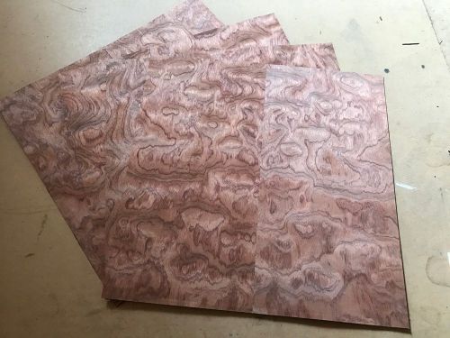 Wood Veneer Waterfall Bubinga 16x16 6Pcs Total Raw Veneer  &#034;EXOTIC&#034;  WF1