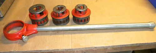 Ridgid 12-r d-286 ratchet pipe threader  with 1&#034;, 3/4&#034; and 1/2&#034; dies for sale