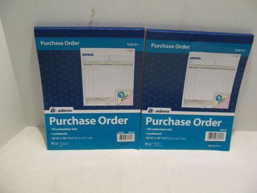 Set Of 2 Adams Purchase Order Book TC8131 Tops Products 50 numbered 3 part forms