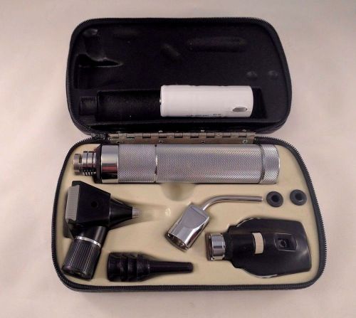 Welch Allyn Diagnostic Otoscope Ophthalmoscope Finnoff Portable Set 3.5v with