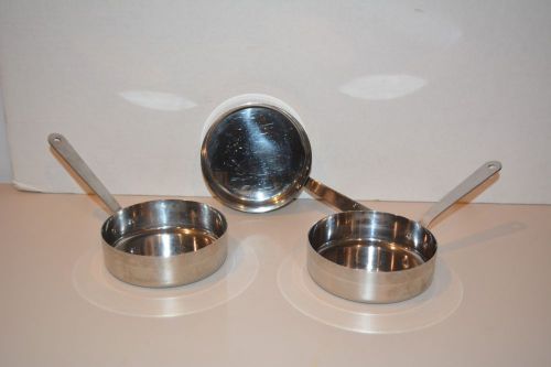 37 Small Stainless Steel Commercial Serving Side Pans (SHSP41) - 4.75&#034;